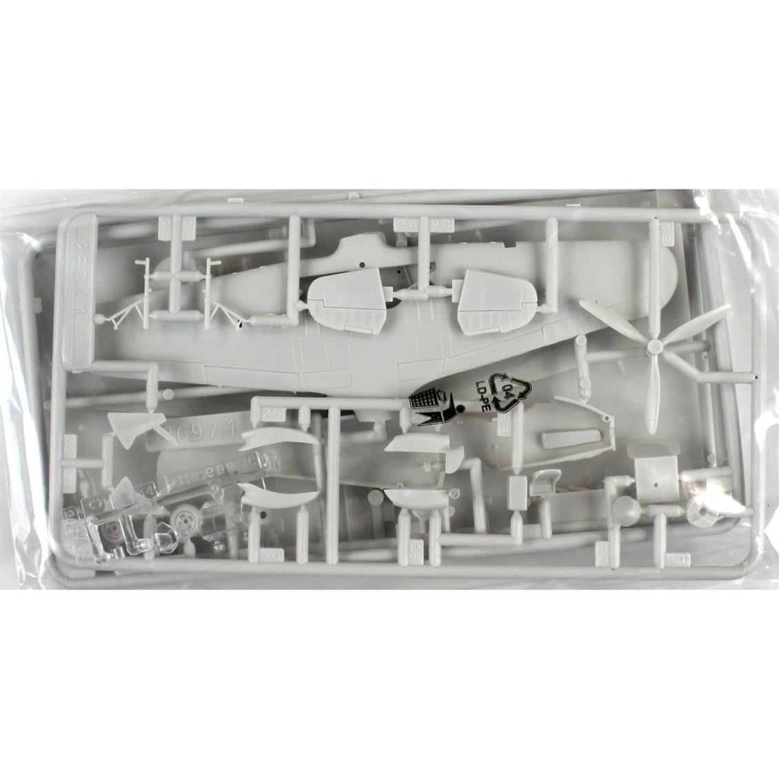 Mistercraft D180 1/72 Hurricane Mk.Ia (Britanya Savaşı) Savaş Savaş Uçağı Plastik Model Kiti