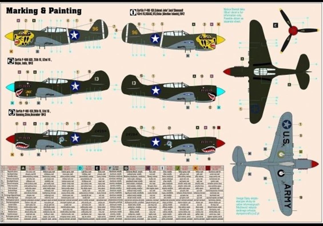 Mistercraft D202 1/72 P-40E (Aleut Kaplanı) Savaş Uçağı Plastik Model Kiti