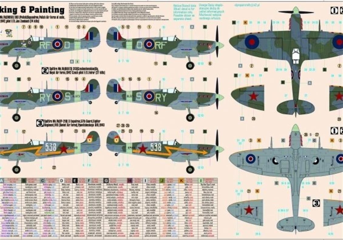 Mistercraft D203 1/72 Supermarine Spitfire Mk.Vb Savaş Uçağı Plastik Model Kiti