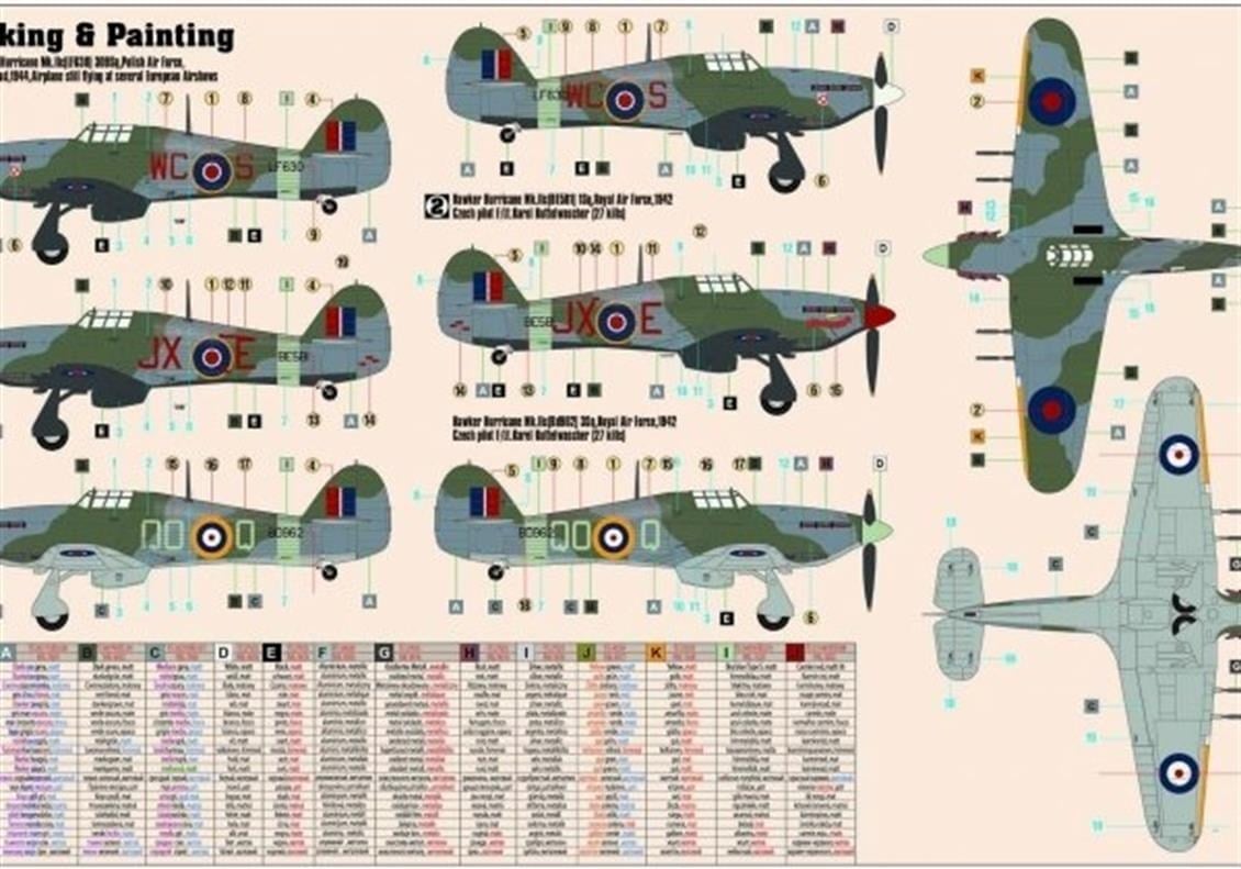 Mistercraft D208 1/72 Hawker Hurricane Mk.IIc Savaş Uçağı Plastik Model Kiti