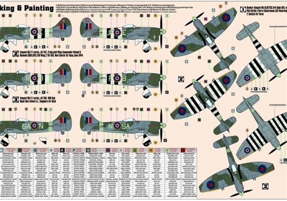 Mistercraft D213 1/72 Hawker Tempest Mk.V Savaş Uçağı Plastik Model Kiti