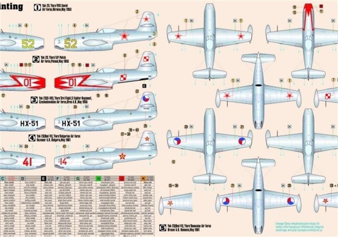 Mistercraft D224 1/72 Yak-23 (Flora) Savaş Uçağı Plastik Model Kiti