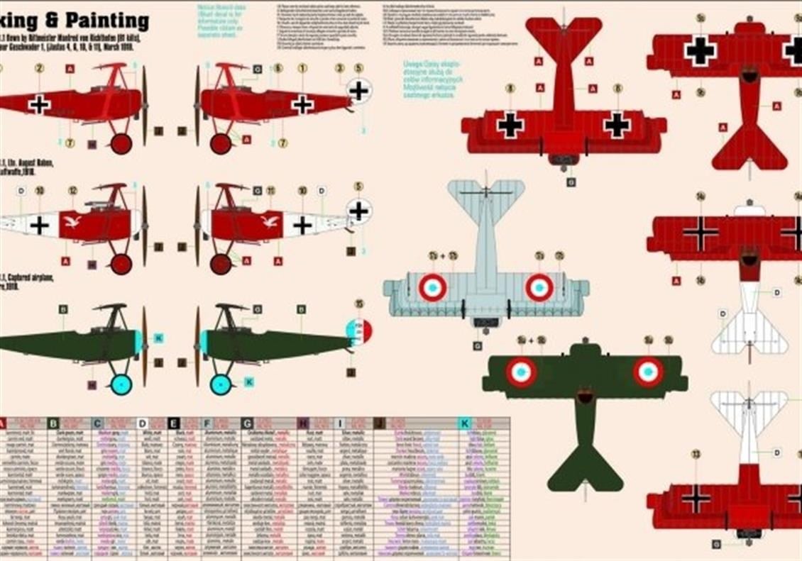 Mistercraft D230 1/48 Fokker Dr.I (Kızıl Baron) Savaş Uçağı Plastik Model Kiti
