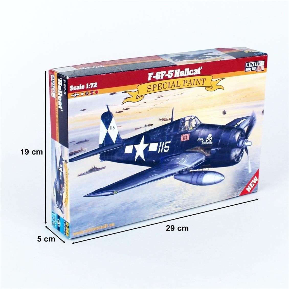 Mistercraft D262 1/72 F-6F-5 (Cehennem Kedisi) Savaş Uçağı Plastik Model Kiti