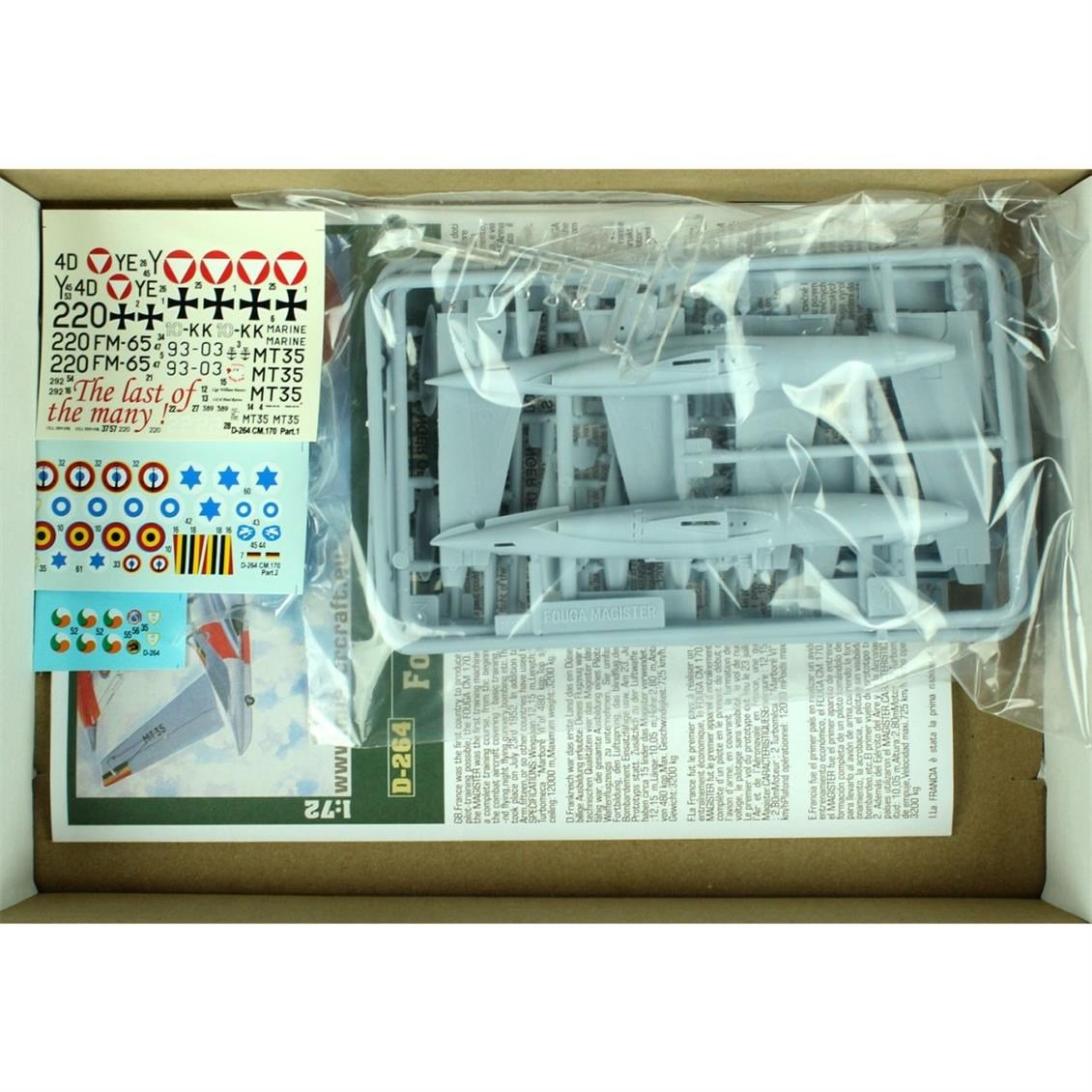Mistercraft D264 1/72 Fouga (Hakim) CM.170 Eğitim Uçağı Plastik Model Kiti