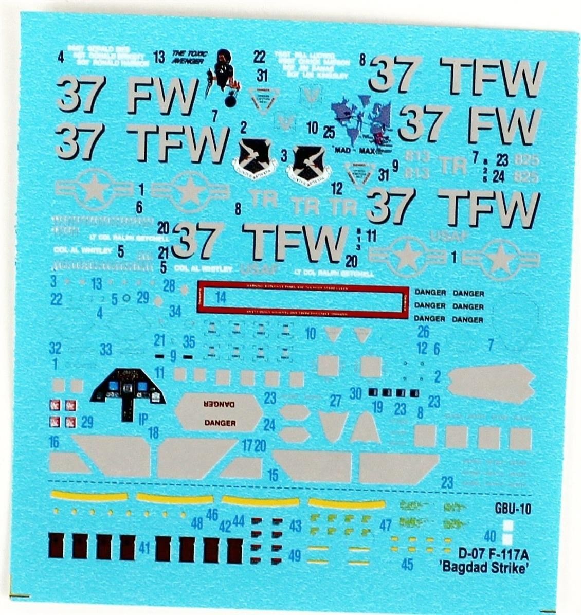 Mistercraft E007 1/72 F-117A (Bagdad Strike) Savaş Uçağı Plastik Model Kiti