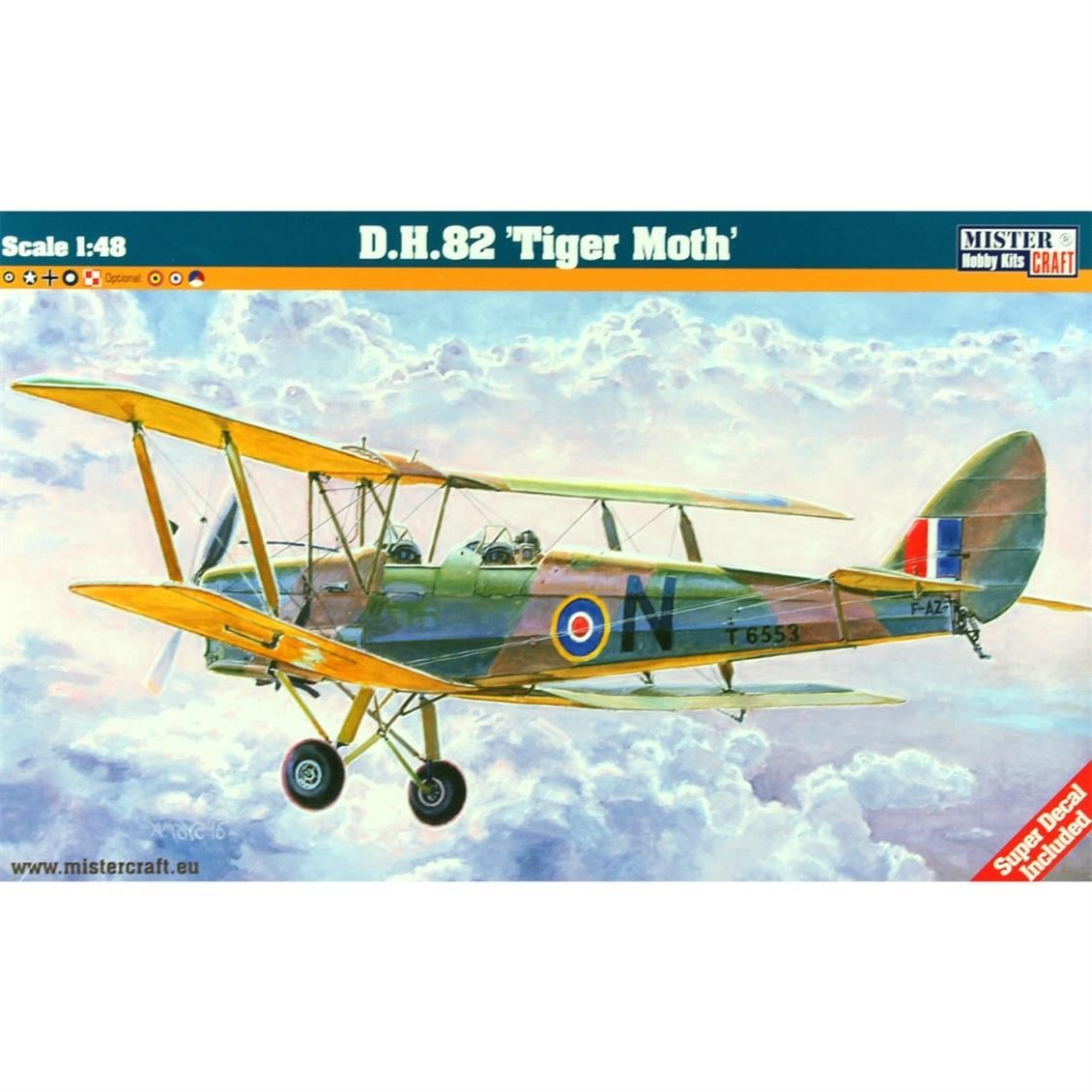 Mistercraft E041 1/48 Piper Cup L-4H Eğitim Uçağı Plastik Model Kiti