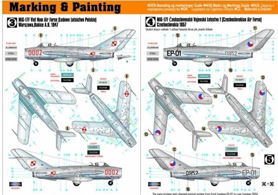 Mistercraft F002 1/48 Mig-17F Fresco Savaş Uçağı Plastik Model Kiti
