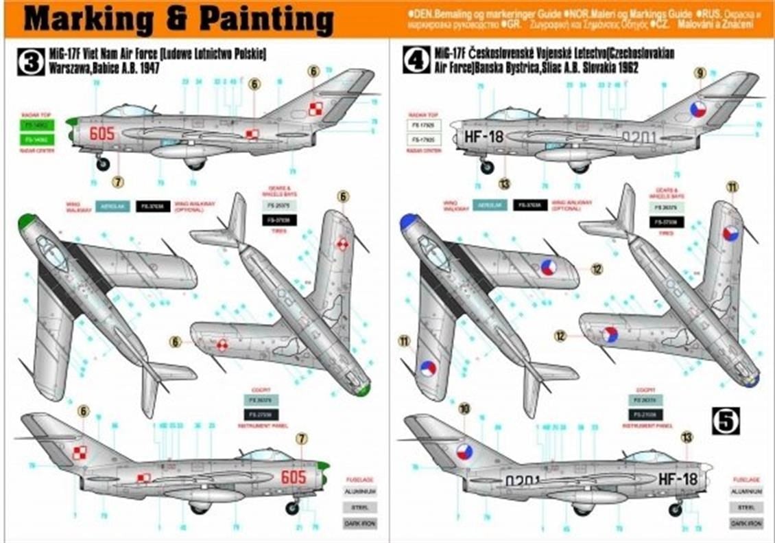 Mistercraft F003 1/48  Mig-17PF Radar Fresco Savaş Uçağı Plastik Model Kiti