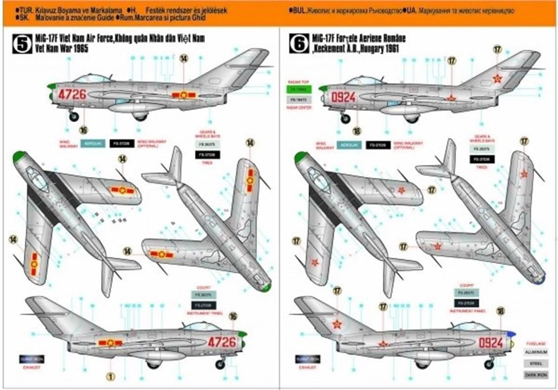 Mistercraft F003 1/48  Mig-17PF Radar Fresco Savaş Uçağı Plastik Model Kiti