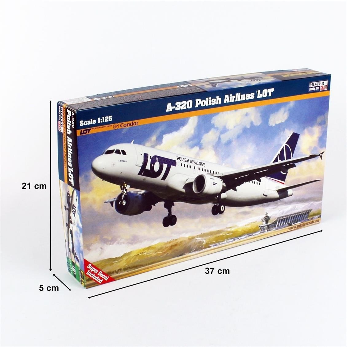 Mistercraft F016 1/125 A-320 Polish Airlines (LOT) Yolcu Uçağı Plastik Model Kiti