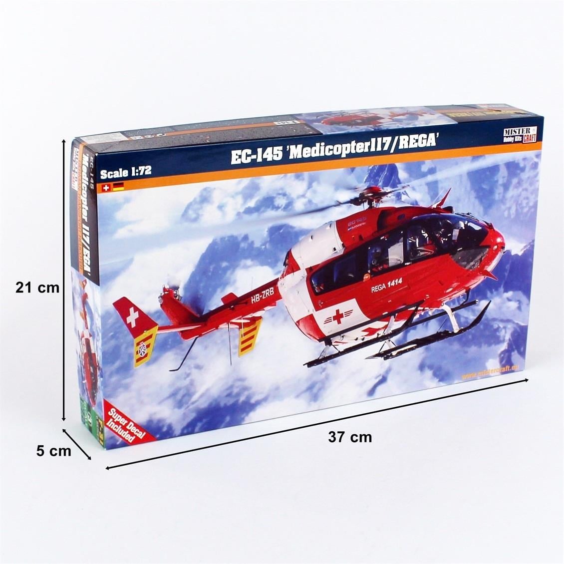 Mistercraft F031 1/72 EC-145 Medicopter 117 (Rega) Çok Amaçlı helikopter Plastik Model Kiti