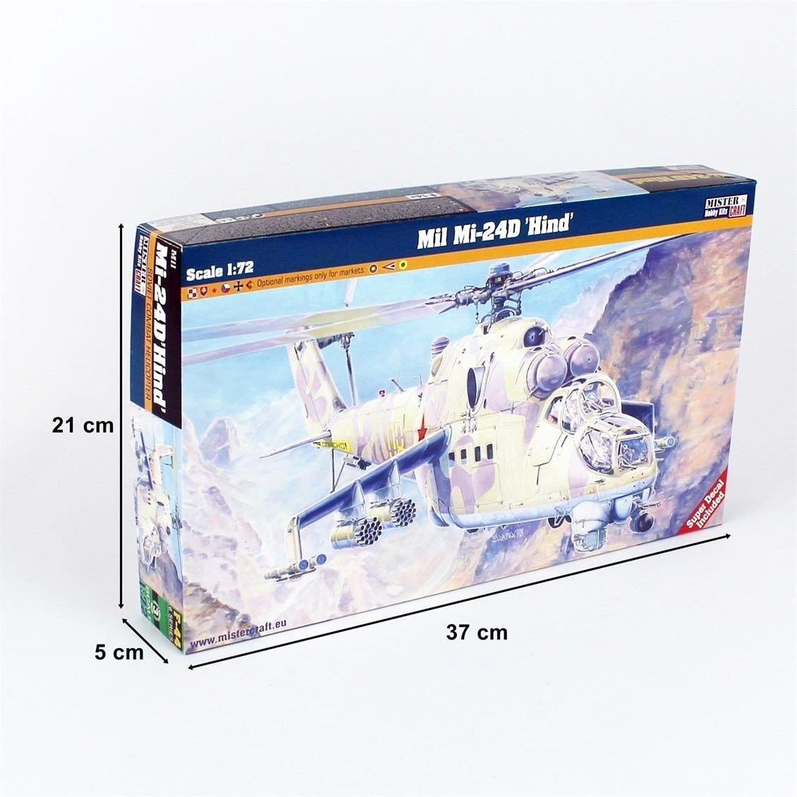 Mistercraft F044 1/72 Mil Mi-24D Hind Askeri Helikopter Plastik Model Kiti