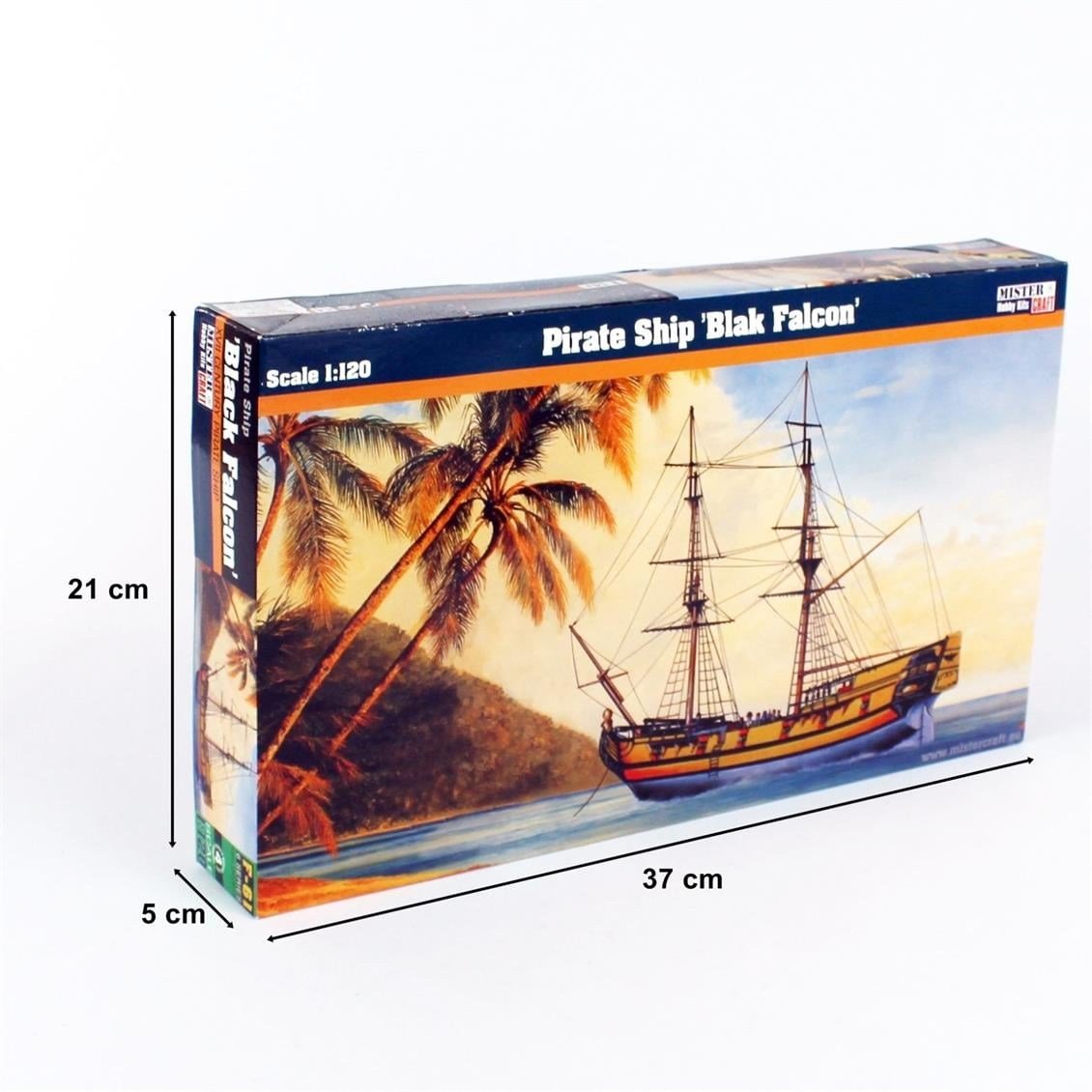 Mistercraft F061 1/120 Kara Şahin Korsan Gemisi Plastik Model Kiti