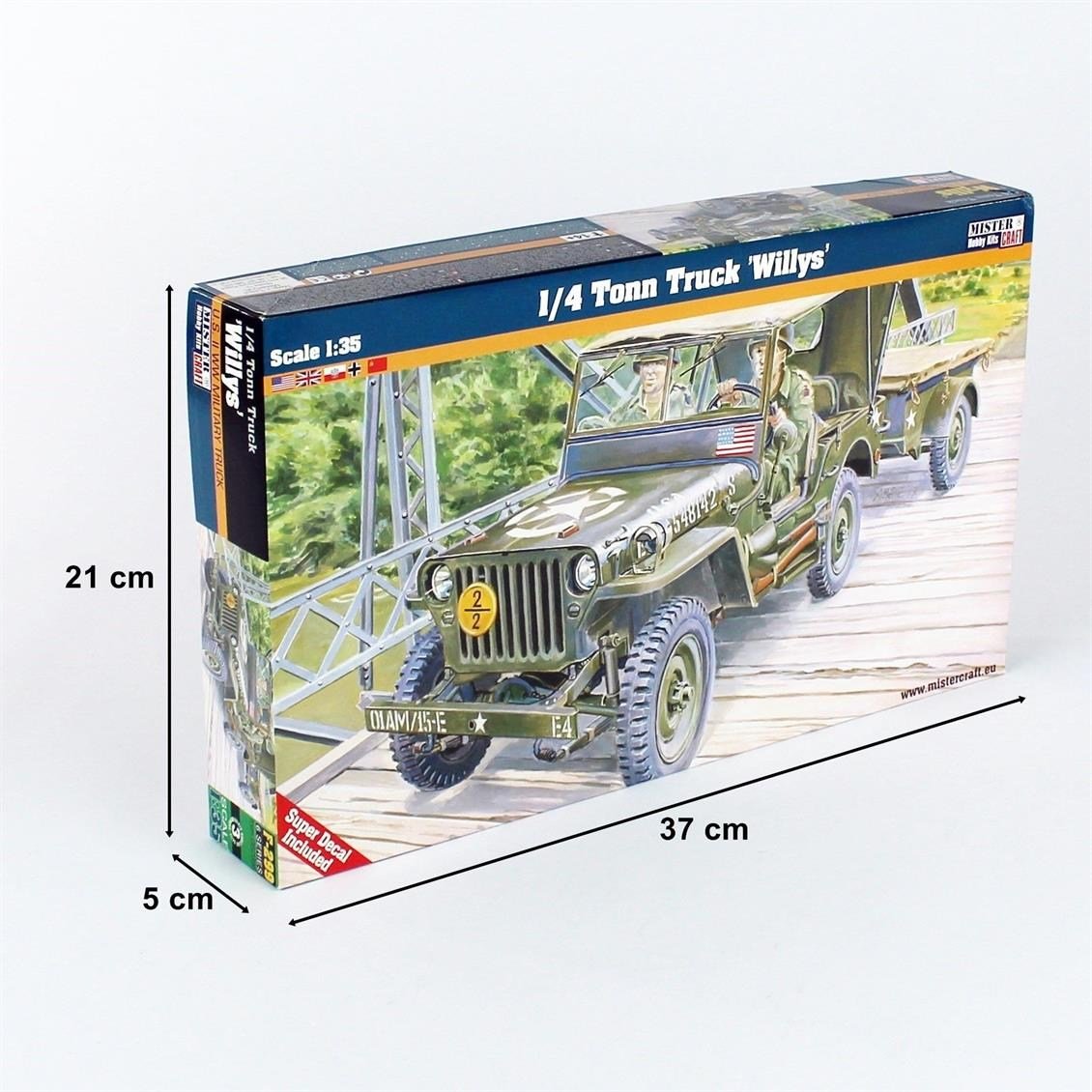 Mistercraft F299 1/35 (1/4 Ton Sınıfı) Willys Jeep Plastik Model Kiti