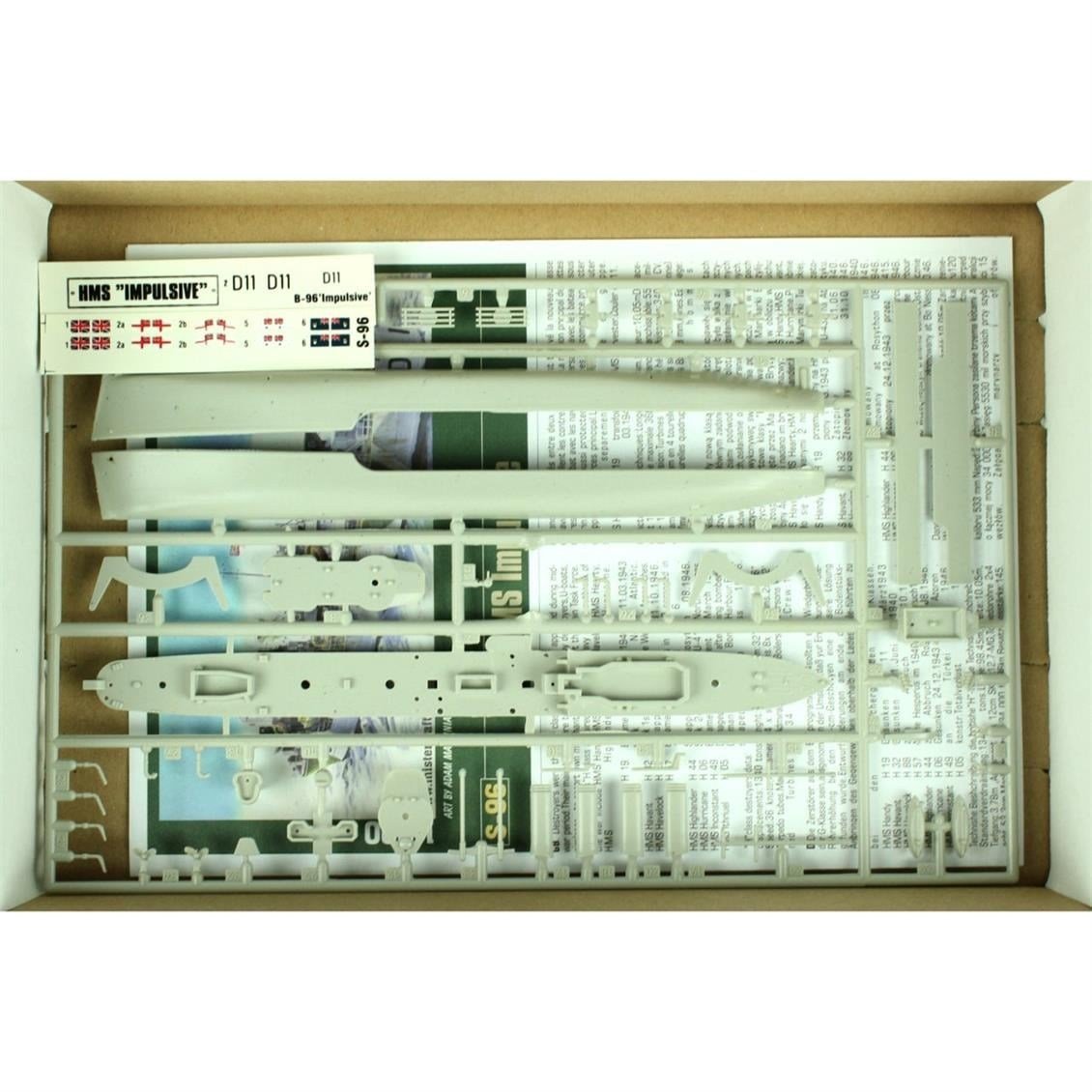 Mistercraft S096 1/500 HMS (Impulsive) Zırhlı Gemi Plastik Model Kiti