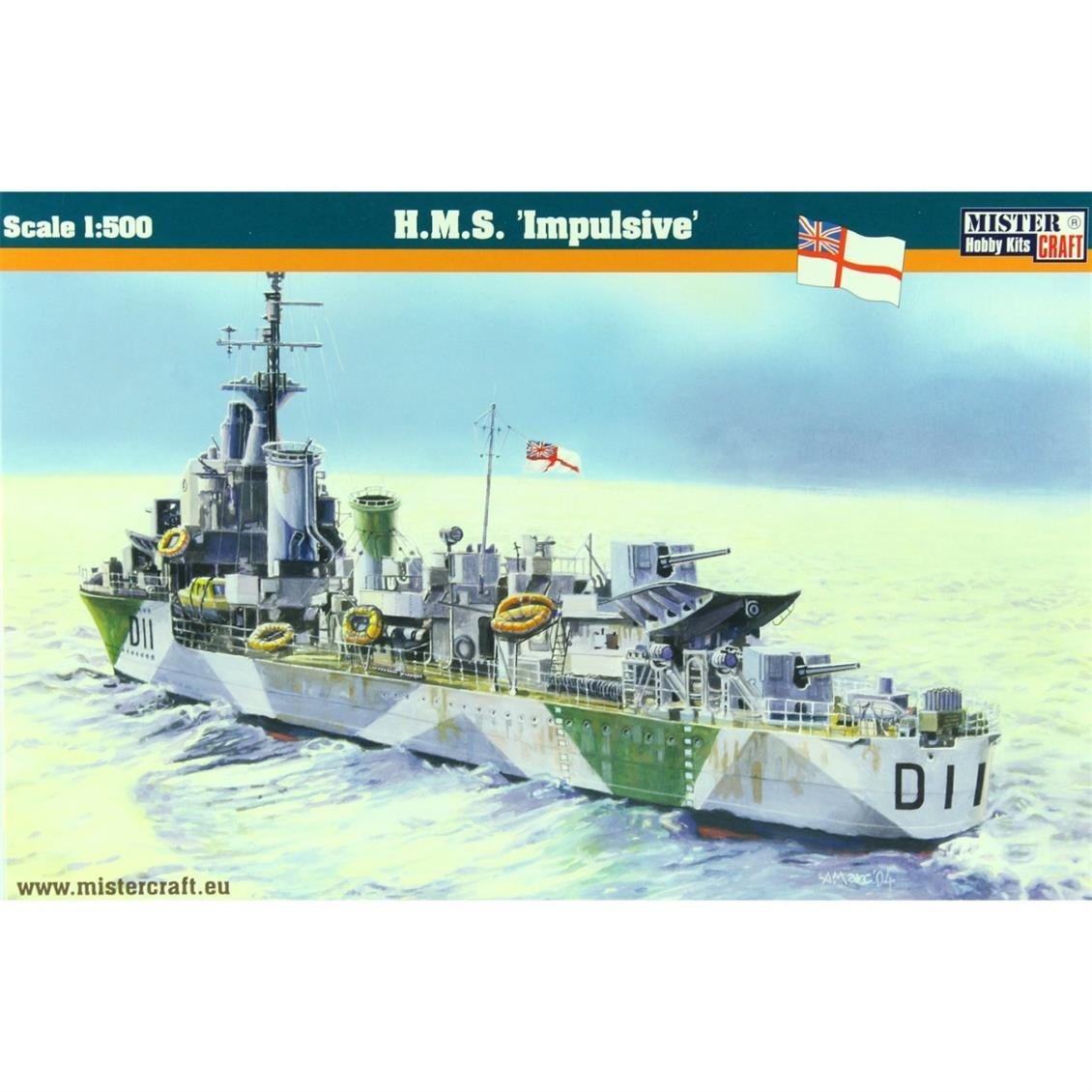 Mistercraft S096 1/500 HMS (Impulsive) Zırhlı Gemi Plastik Model Kiti