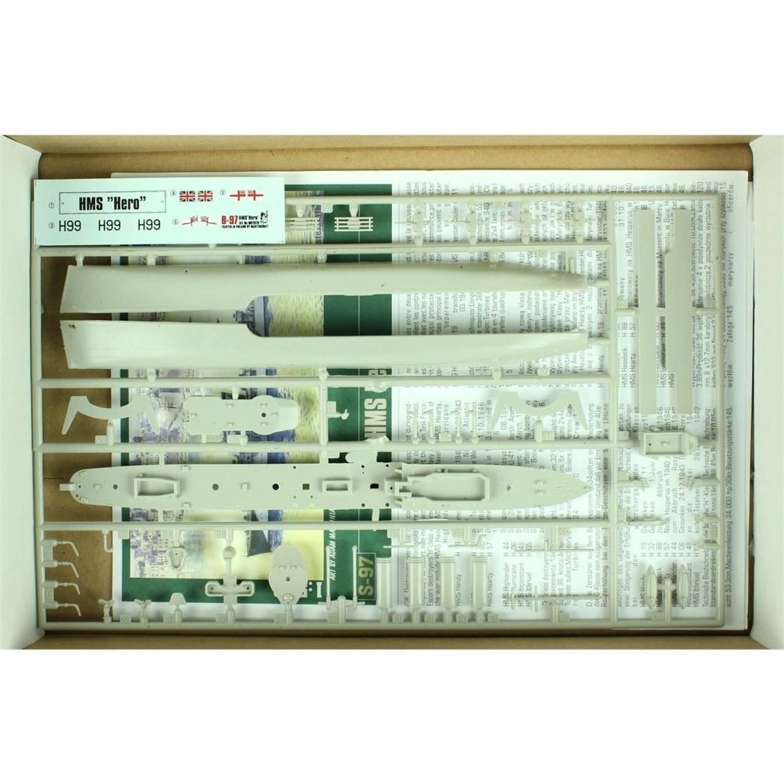 Mistercraft S097 1/500 HMS (Hero) Zırhlı Gemi Plastik Model Kiti