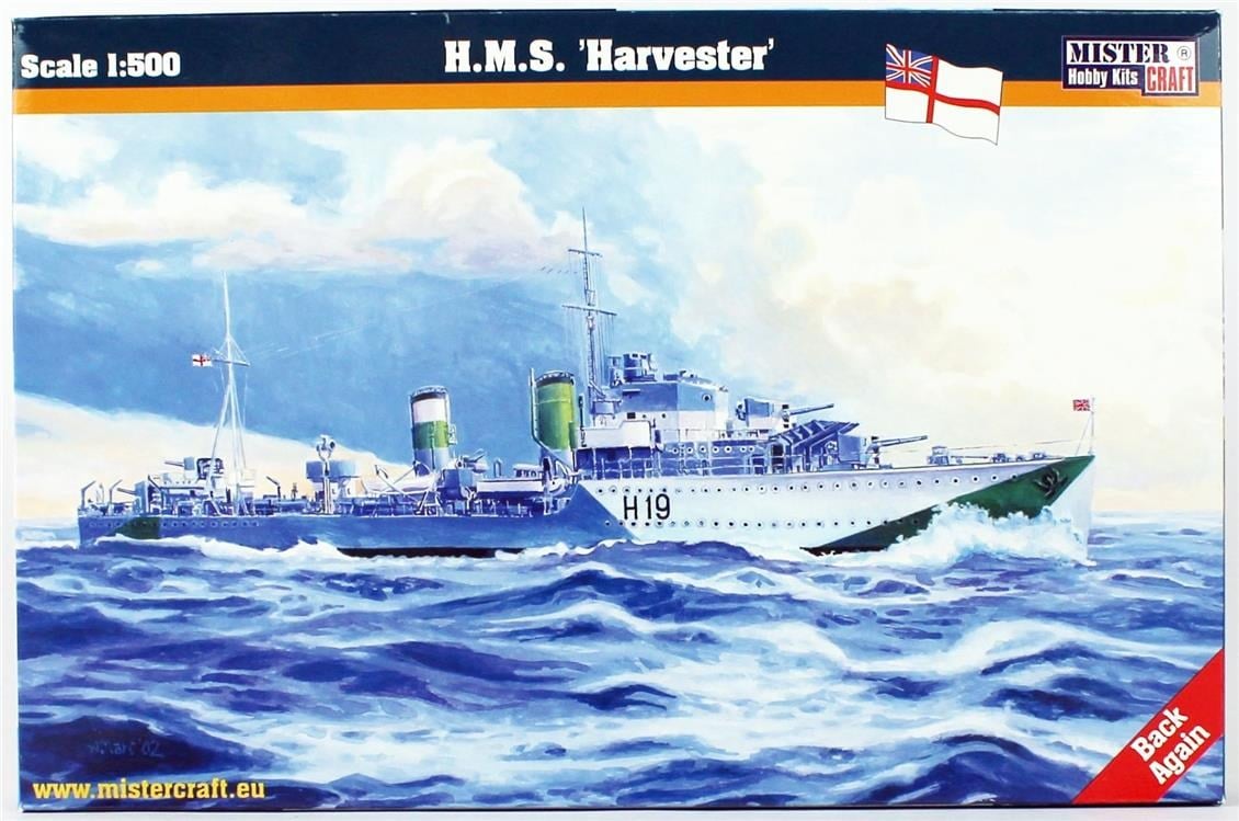 Mistercraft S098 1/500 HMS (Harvester) Zırhlı Gemi Plastik Model Kiti