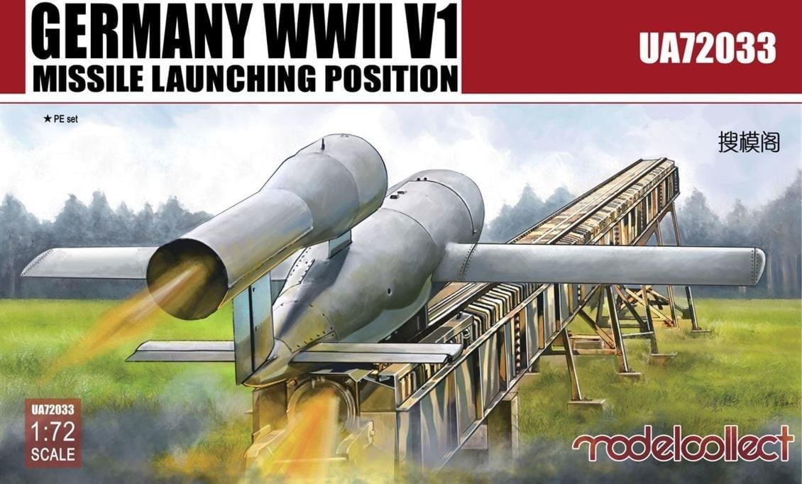 Model Collect UA72033 1/72 Ölçek, Germany WWII V1 Missile launching pos