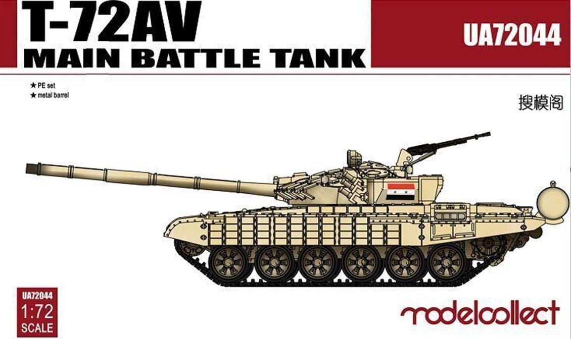 Model Collect UA72044 1/72 Ölçek, T-72AV Main Battle Tank