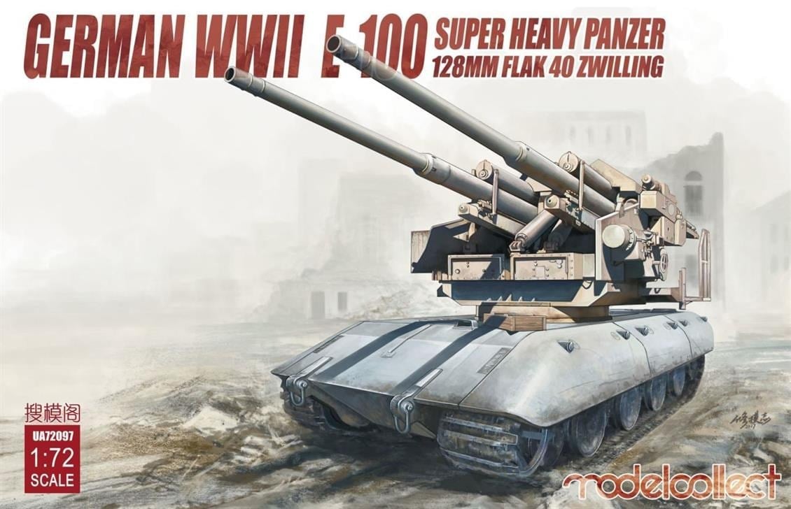 Model Collect UA72097 1/72 Ölçek, German WWII E-100 super heavy panzer