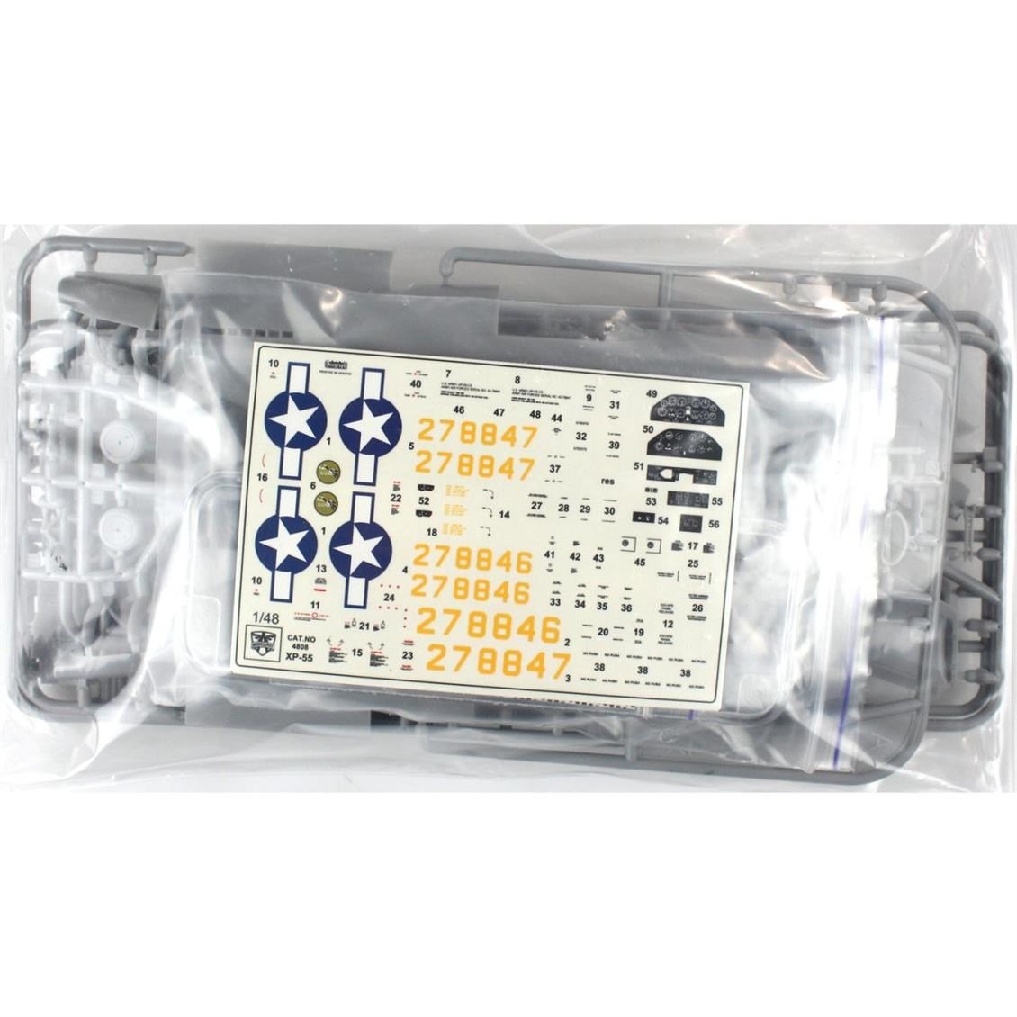 Modelsvit MSVIT4808 1/48 Ölçek, XP-55 Ascender Avcı Uçağı, Plastik Model kiti