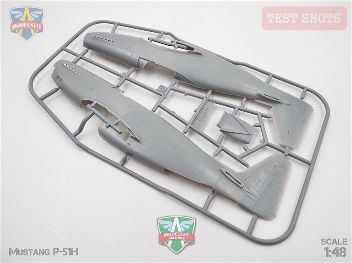 Modelsvit MSVIT4817 1/48 Ölçek, P-51H Mustang Amerikan Avcı Uçağı, Plastik Model kiti