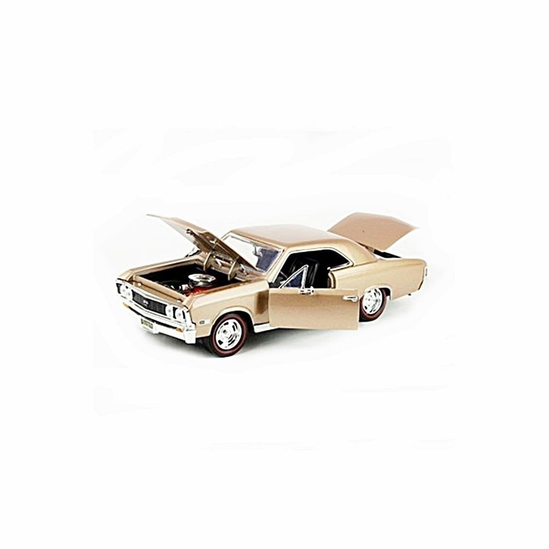 Motormax 73104 1/18 Ölçek, 1967 Chevrolet Chevelle S396, Altın Kahve, Sergilemeye Hazır Metal Araba Modeli