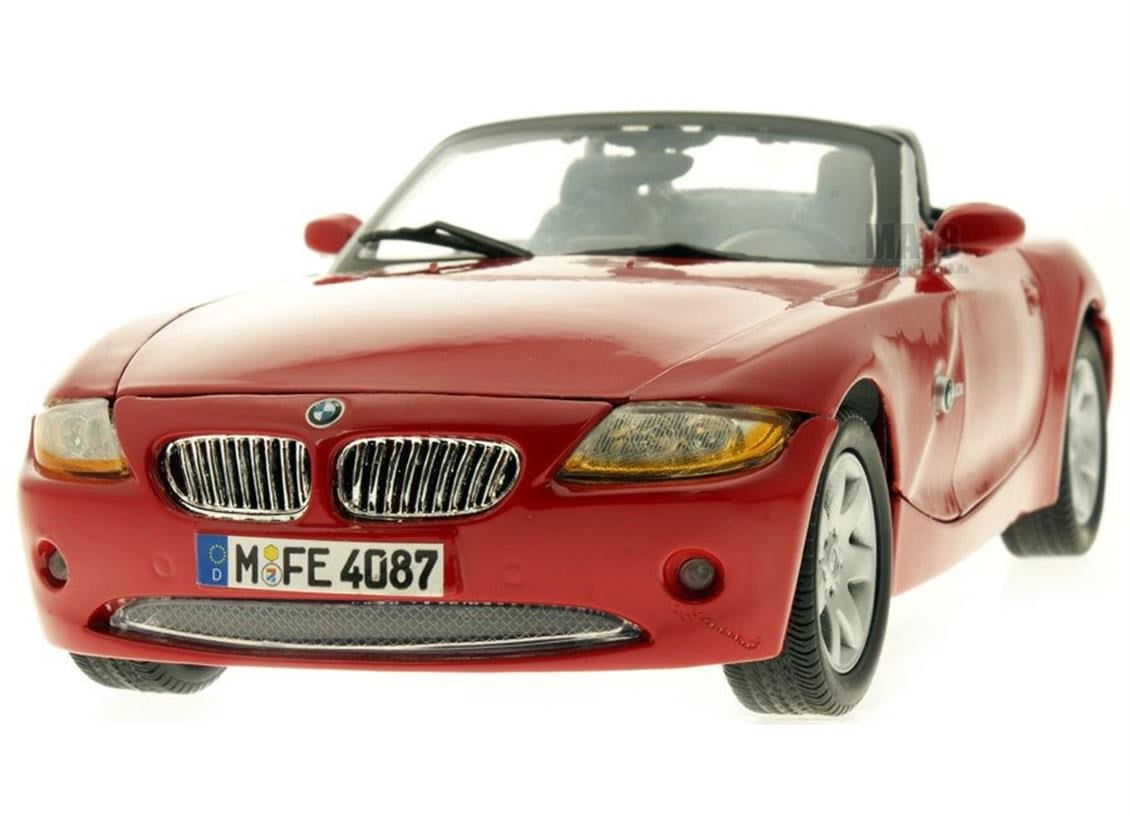 Motormax 73144 1/18 Ölçek, Bmw Z4 Convertible, Kırmızı, Sergilemeye Hazır Metal Araba Modeli