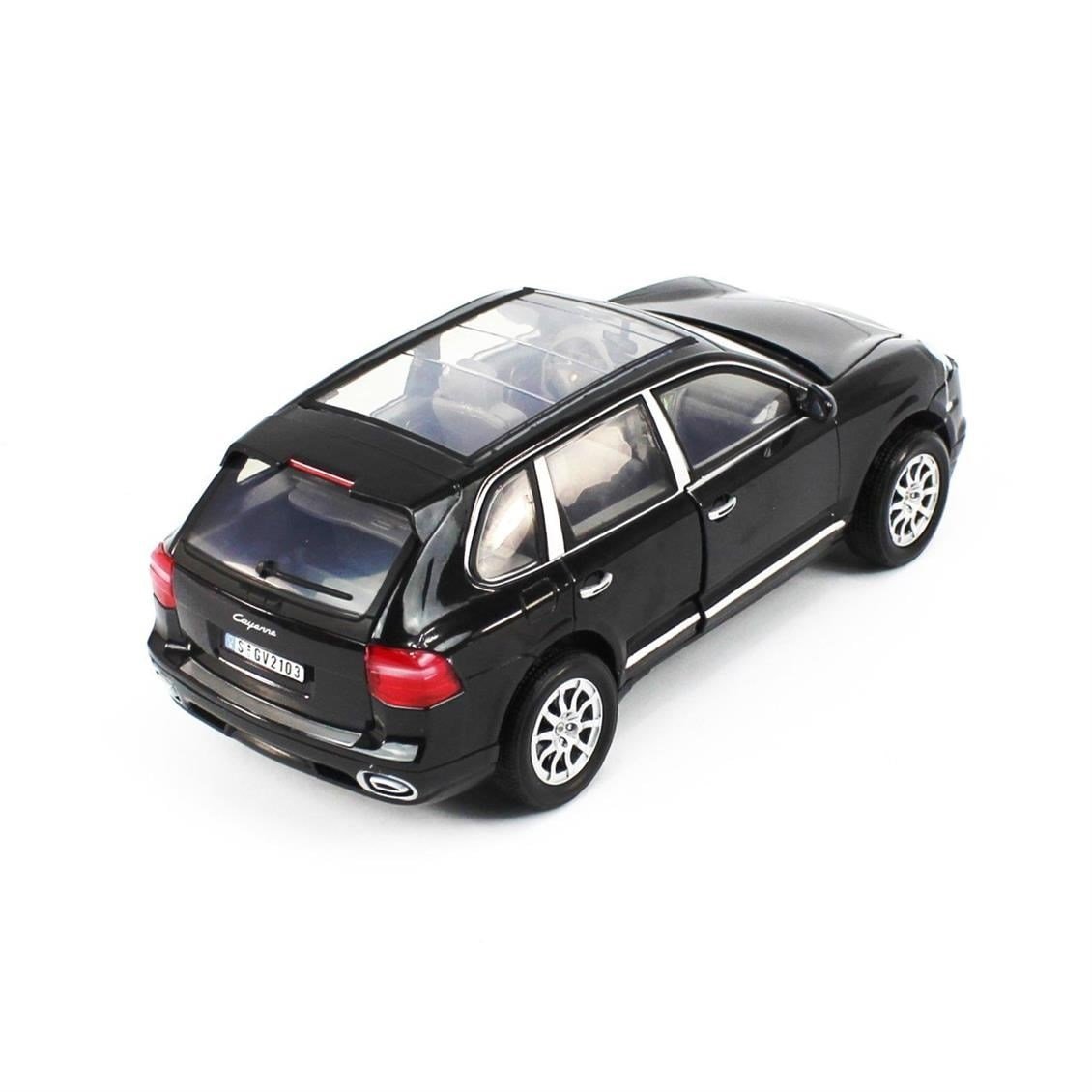Motormax 73178 1/18 Ölçek, 2008 Porsche Cayenne, Siyah, Sergilemeye Hazır Metal Araba Modeli