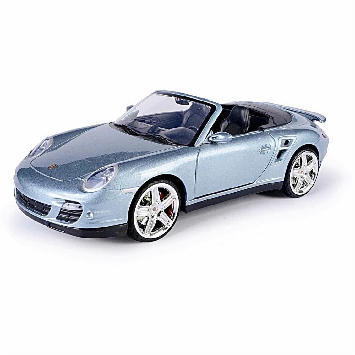 Motormax 73183 1/18 Ölçek, 2008 Porsche 911 Turbo Kabrio, Gri, Sergilemeye Hazır Metal Araba Modeli