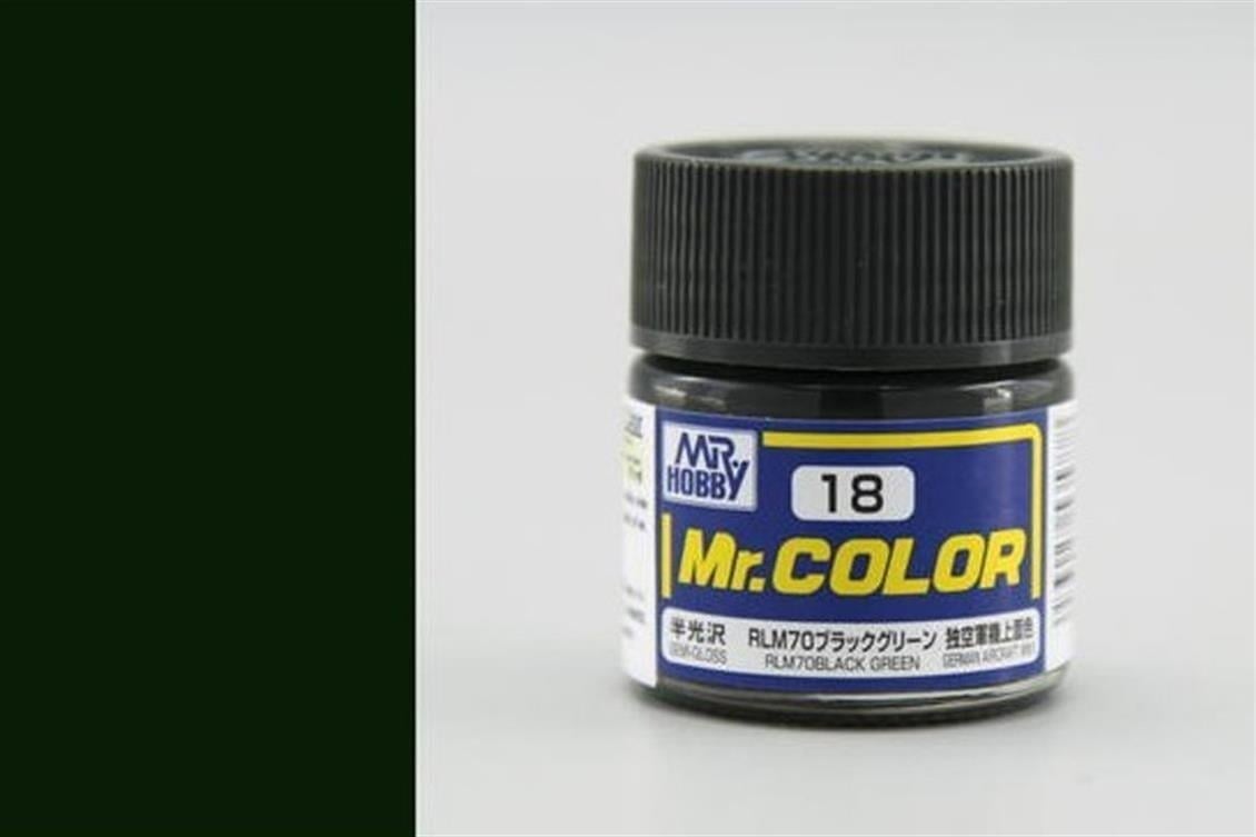 Mr.Hobby C-018 10 ml. RLM70 Black Green, Mr.Color Serisi Model Boyası
