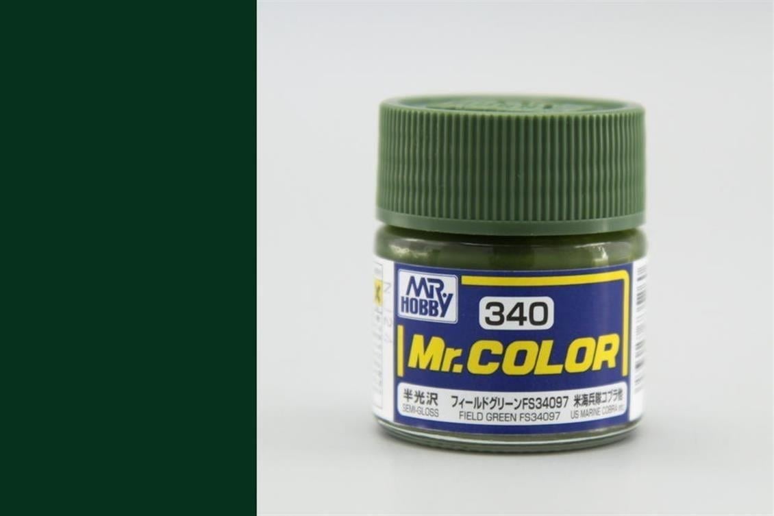 Mr.Hobby C-340 10 ml. Field Green FS34097, Mr.Color Serisi Model Boyası
