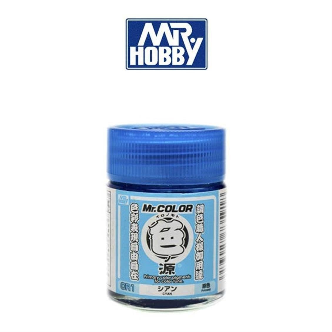 Mr.Hobby CR1 10 ml. Primary Color Pigments Cyan, Mr.Color Serisi Model Boyası