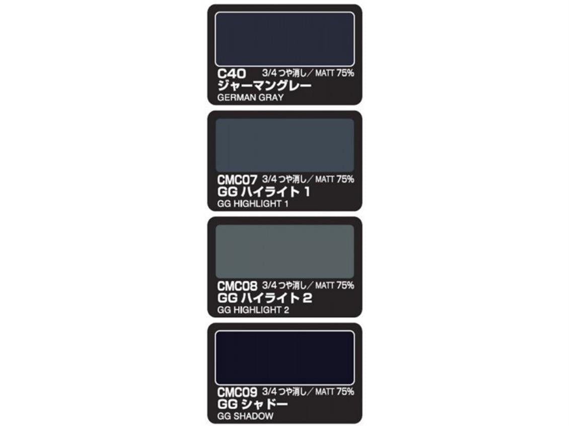 Mr.Hobby CS-583 3x10 ml. Color Modulation Set Ver. German Grey, Mr.Color Serisi Model Boyası Seti