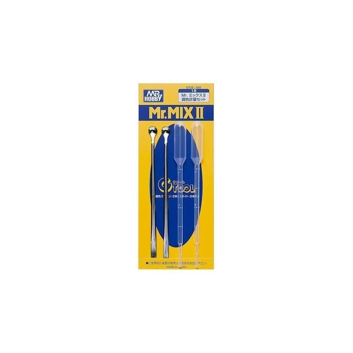 Mr.Hobby GT-28 0.3cc.Metal Boya Karıştırma Kaşığı (2 Adet) ve Uzun Damlalık Pipet (2 Adet)