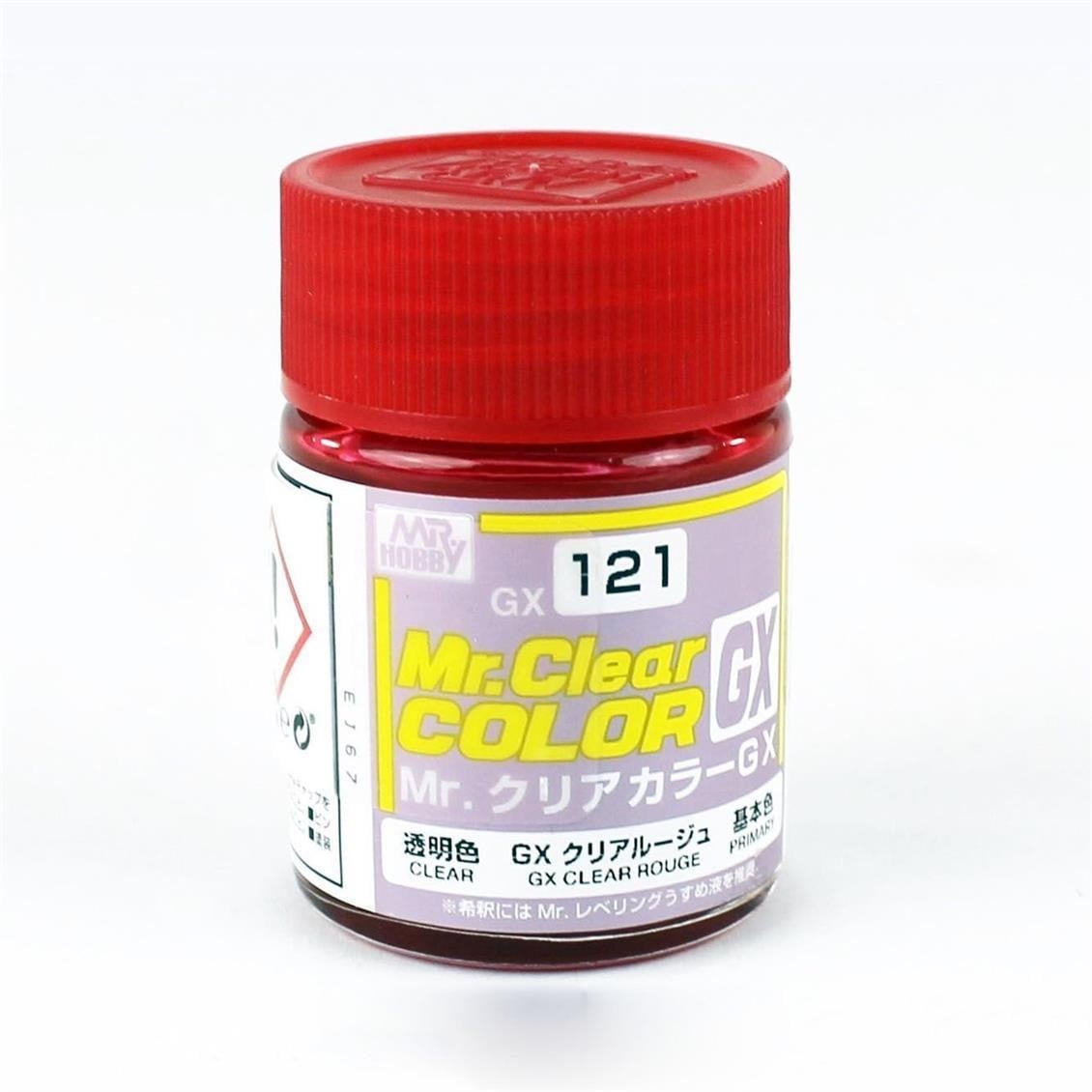 Mr.Hobby GX-121 18 ml. Clear Rouge, Mr.Clear Color Serisi Model Boyası