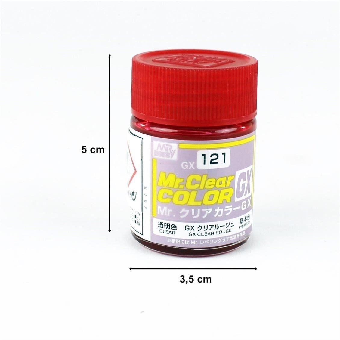 Mr.Hobby GX-121 18 ml. Clear Rouge, Mr.Clear Color Serisi Model Boyası