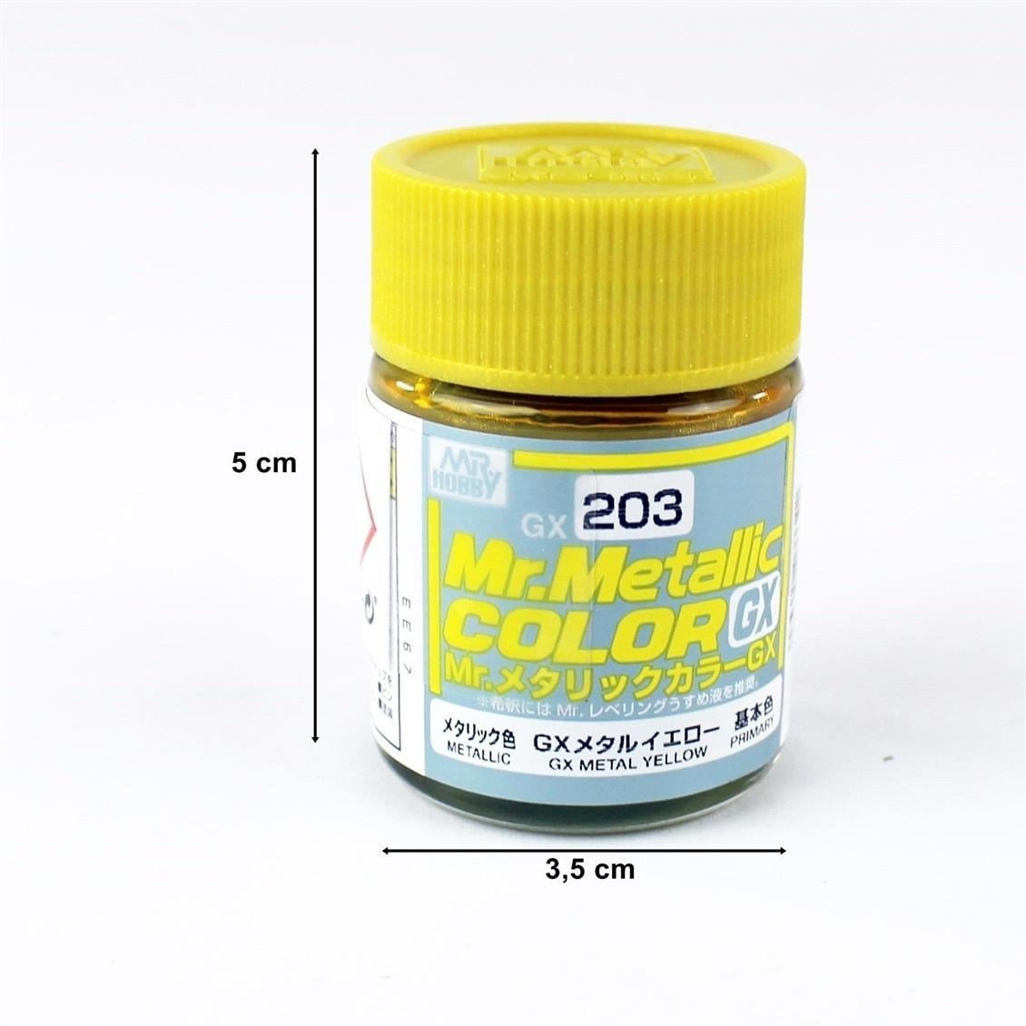 Mr.Hobby GX-203 18 ml. Metallic Yellow, Metalik Serisi Model Boyası