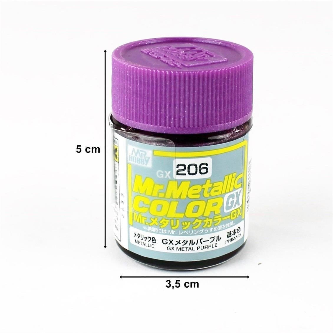 Mr.Hobby GX-206 18 ml. Metallic Purple, Metalik Serisi Model Boyası