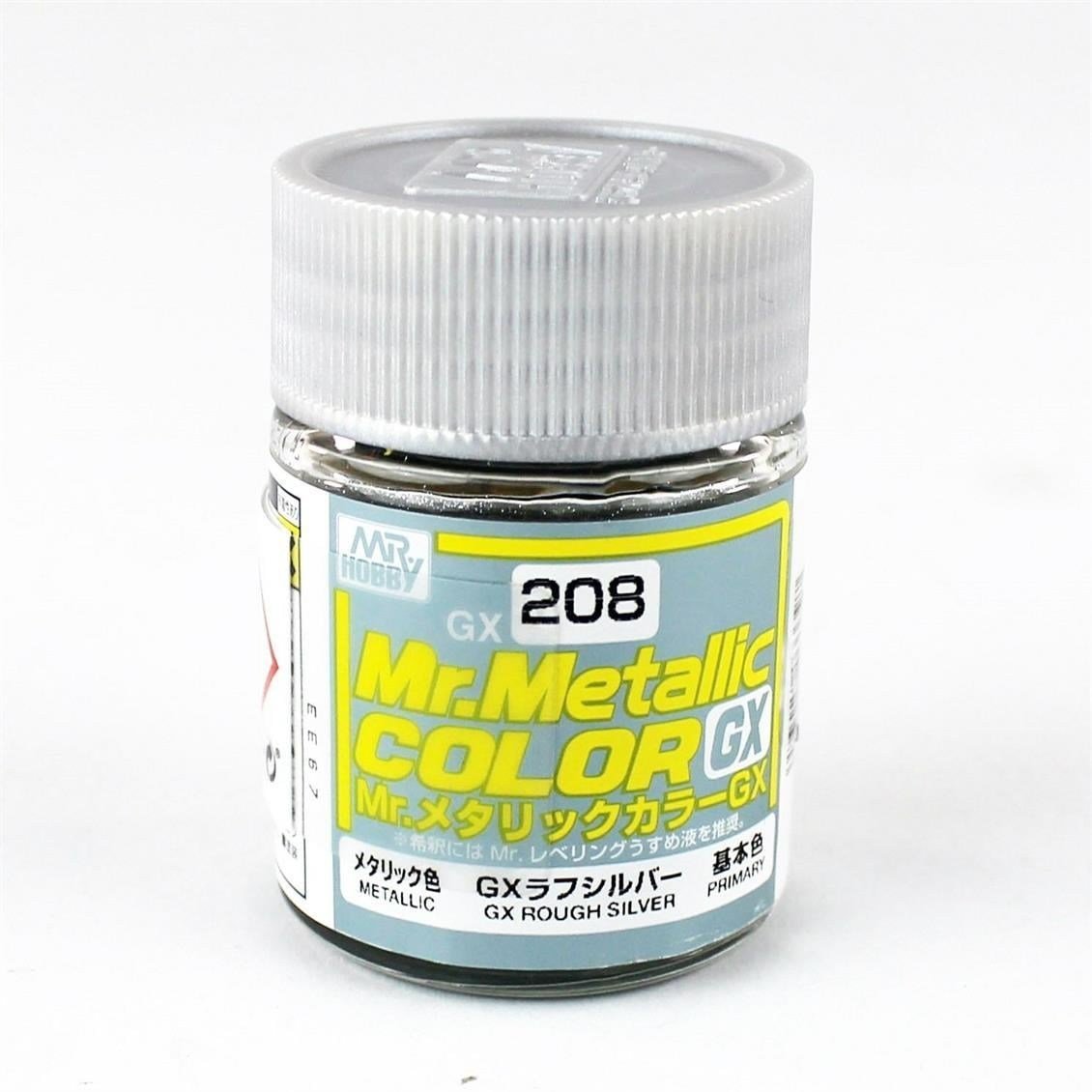 Mr.Hobby GX-208 18 ml. Metallic Rough Silver, Metalik Serisi Model Boyası