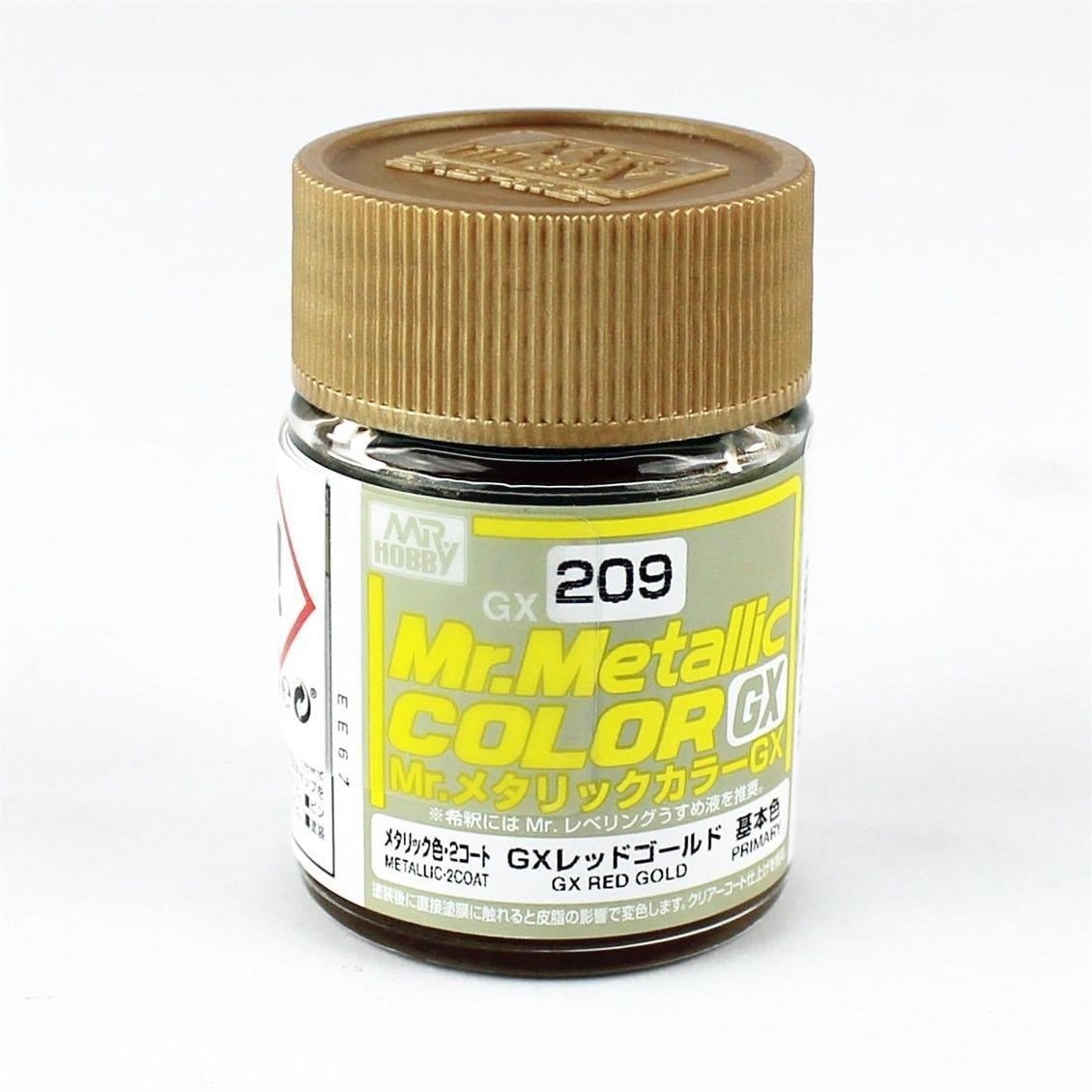 Mr.Hobby GX-209 18 ml. Metallic Red Gold, Metalik Serisi Model Boyası