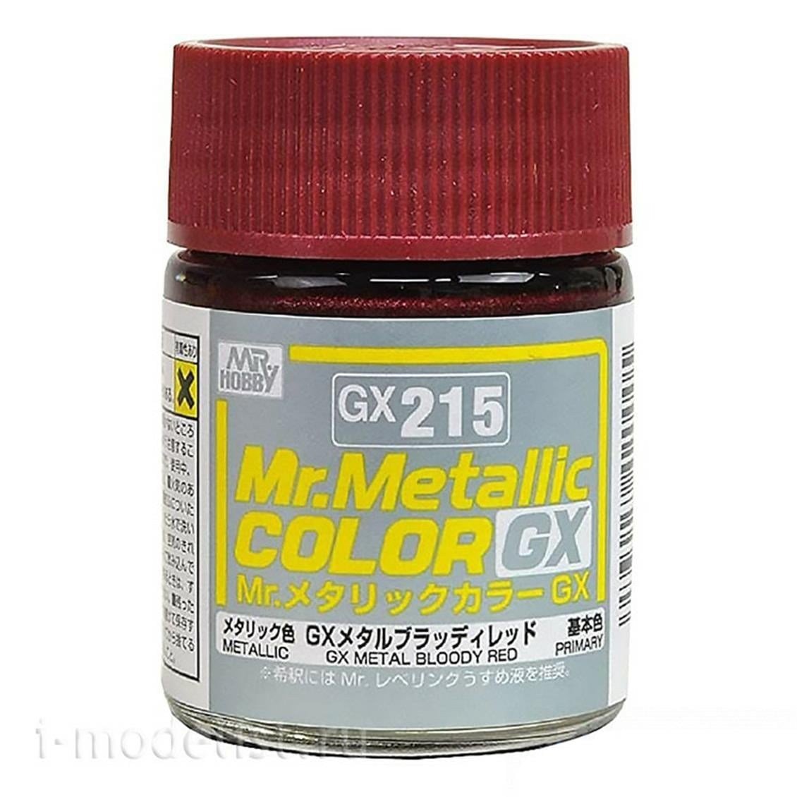 Mr.Hobby GX-215 18 ml. Metallic Bloody Red, Metalik Serisi Model Boyası