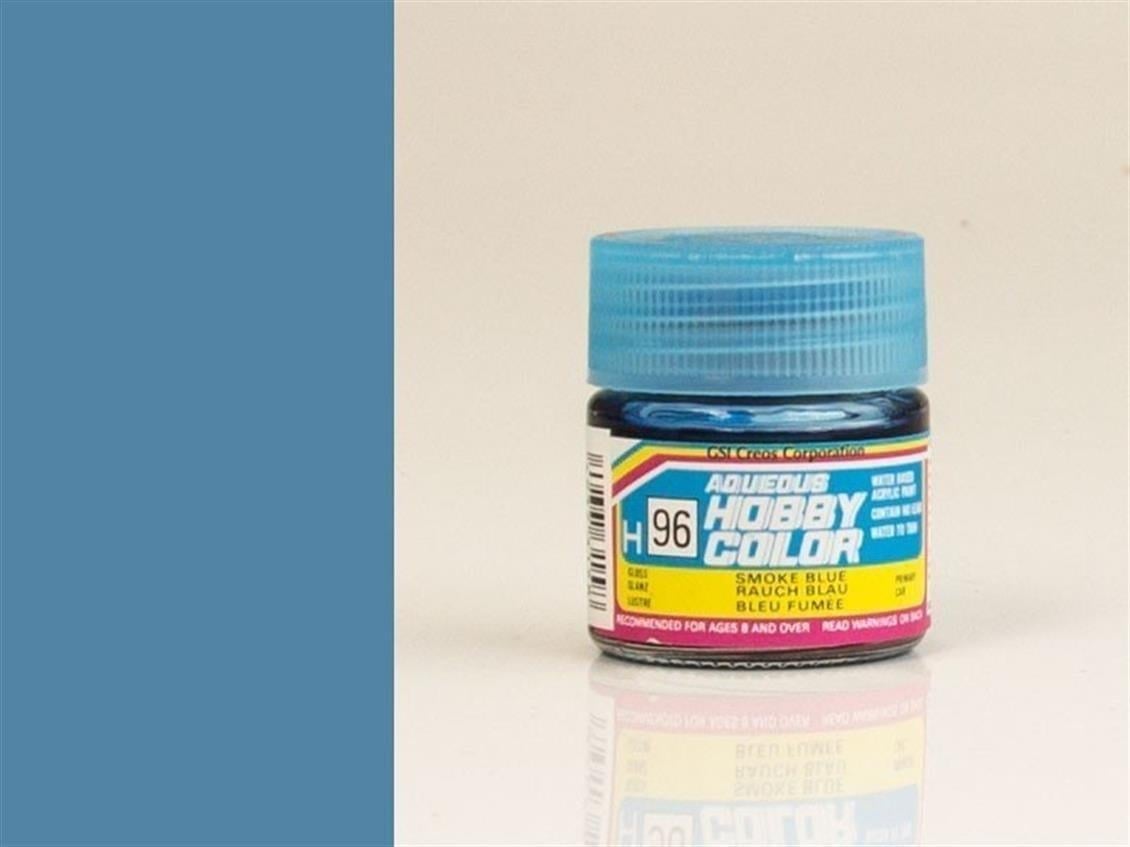 Mr.Hobby H-096 10 ml. Smoke Blue, Aqueous Serisi Model Boyası