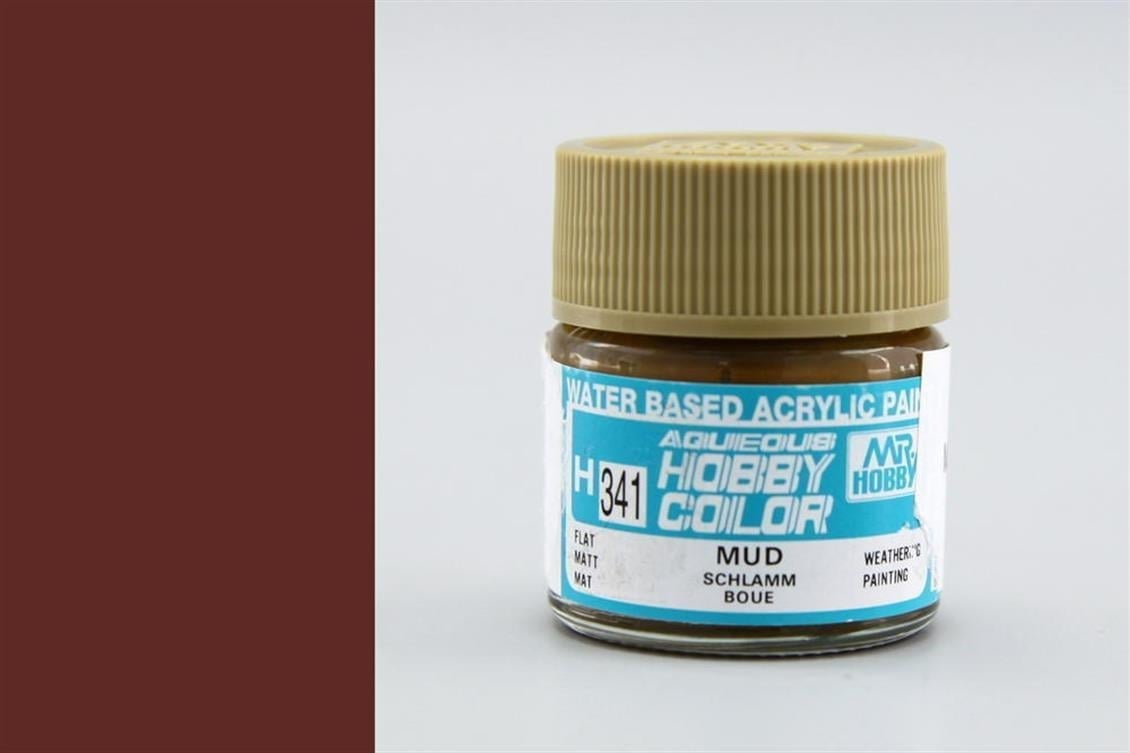 Mr.Hobby H-341 10 ml. Mud, Aqueous Serisi Model Boyası