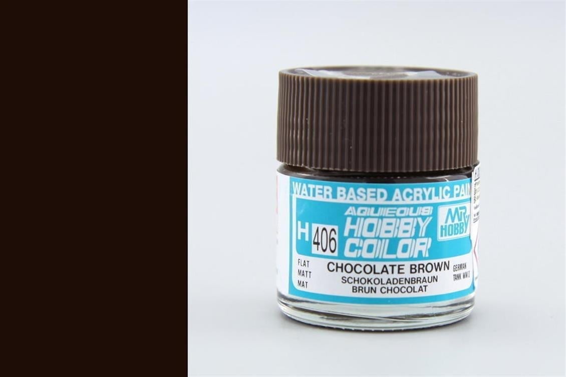 Mr.Hobby H-406 10 ml. Chocolate Brown, Aqueous Serisi Model Boyası