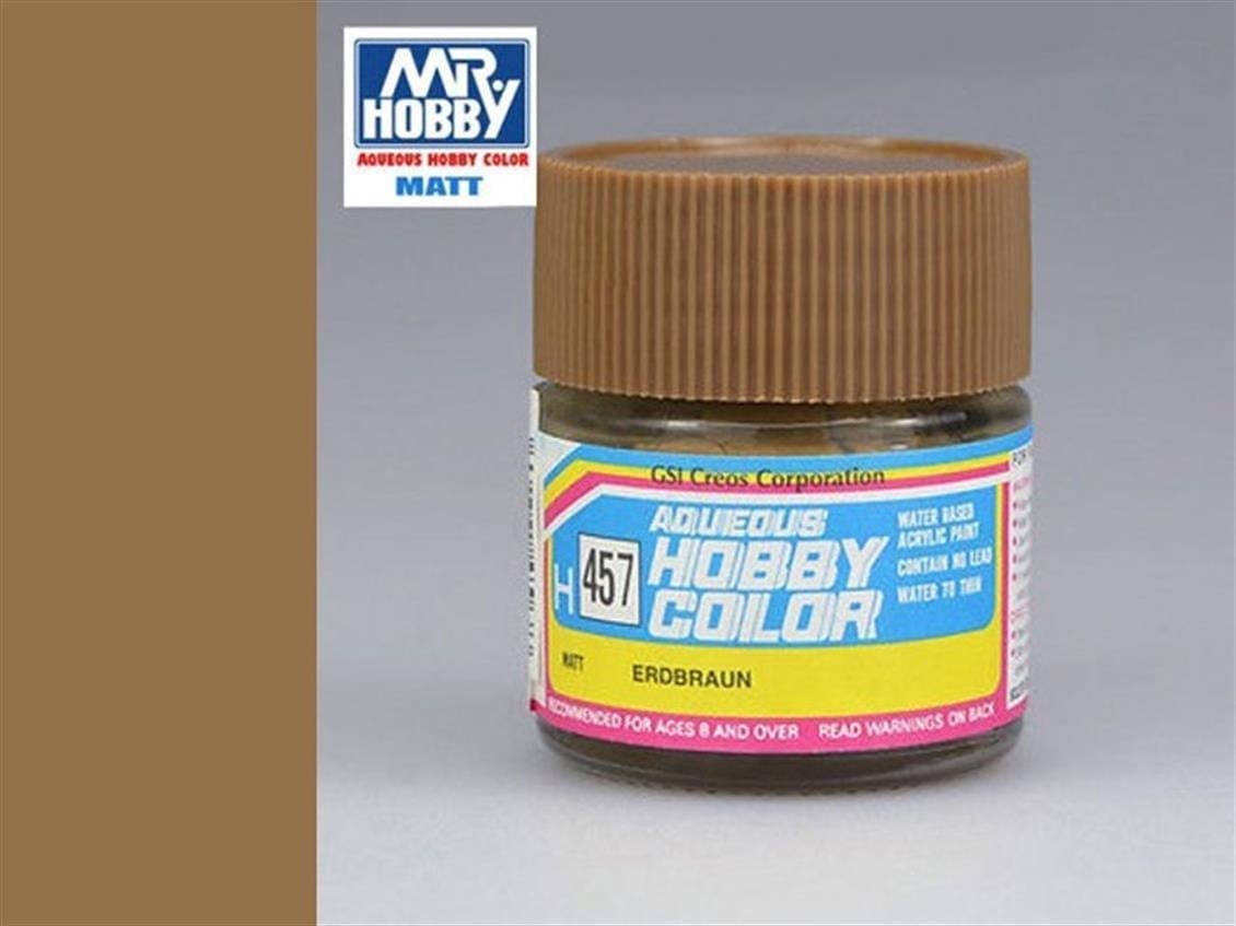 Mr.Hobby H-457 10 ml. Earth Brown, Aqueous Serisi Model Boyası