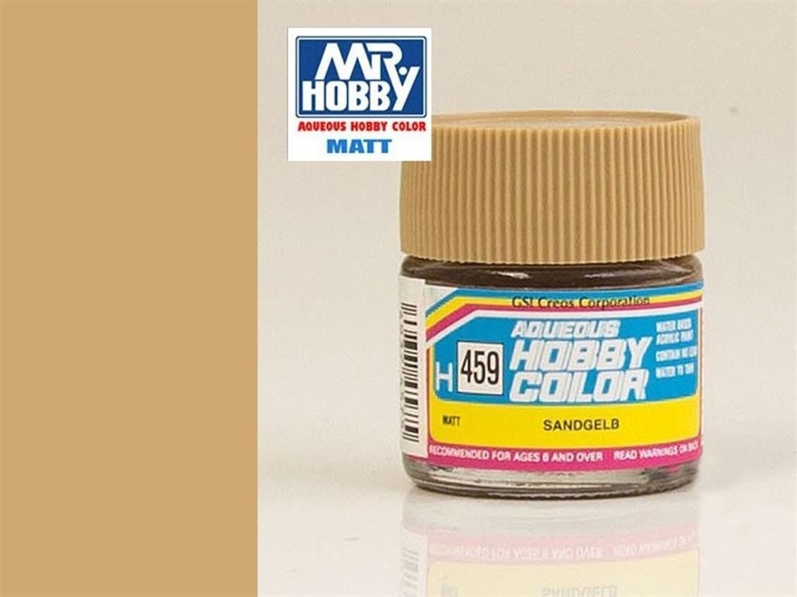 Mr.Hobby H-459 10 ml. Sand Yellow, Aqueous Serisi Model Boyası