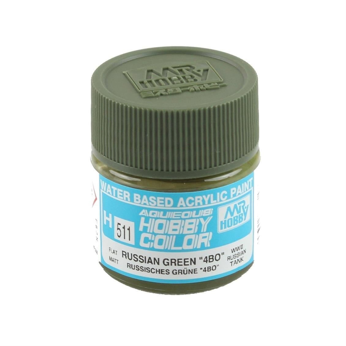 Mr.Hobby H-511 10 ml. Russian Green (4BO), Aqueous Serisi Model Boyası